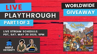 Part 1 of 3 LIVE - The Quacks of the Quedlinburg Board Game - Playthrough + Worldwide Giveaway