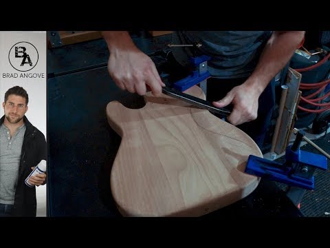 How to do a belly carve on your guitar by hand (FAST and EASY!)