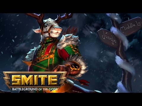 SMITE: Slay Bells Chiron, ADC Gameplay - "It's A Reindeer!"