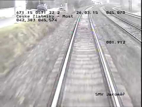 2015-03-26 Jízda měřícího vlaku SŽDC Ústí nad Labem střekov -Úpořiny-Most a zpět