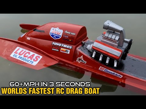 1/8 Scale Lucas Oil Rc Drag Boat GPS Tested - Fast Rc Boat