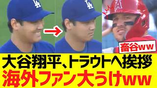 大谷翔平のトラウトへ挨拶、海外ファン大うけｗｗｗｗｗｗ