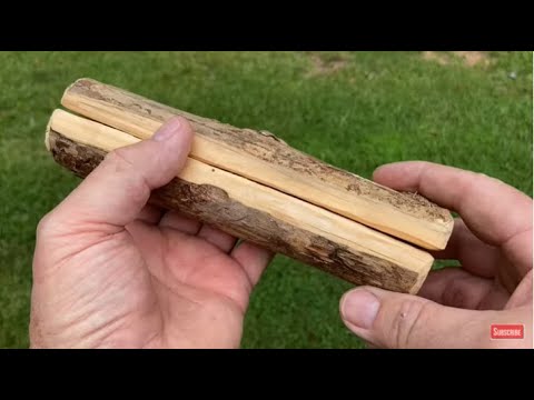 Making Fire Roll Boards Out Of A Pine Log