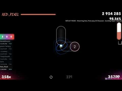 Red_Pixel | DJ Sharpnel - Exciting Hyper Highspeed Star [Highspeed]+HDDT 98.46% {#1 413pp FC} - osu!