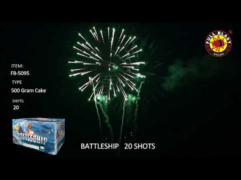 FB 5095 500g cake BATTLESHIP 20 Shots W shape for the US market (1.4g)