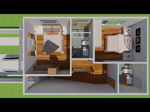 Sobrado Pequeno De 5X8 Metros com 2 Quartos Sendo 1 Suite  Num Terreno Pequeno