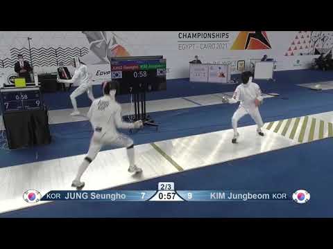 Cairo Worlds 2021 JME - L32 - JungSH KOR v KimJB KOR