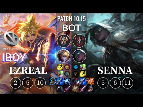 VG iBoy Ezreal vs Senna Bot - KR Patch 10.15