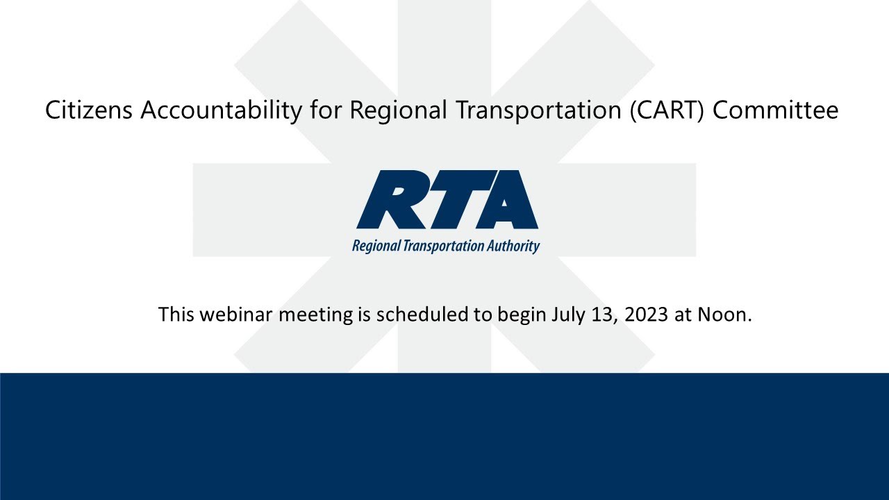 Citizens Accountability for Regional Transportation (CART) Meeting - July 13, 2023 12:00 p.m.