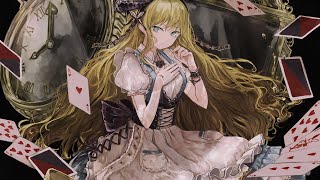 仮初アリスということは一時的なもの、の本を開いている間は物語が続いてるけれど、終わってしまえばその魔法は溶けてしまうから仮初キャストって言い方なのかな。本を開けば必ず繰り返されるし言い方を変えればリセットボタン状態になる。しかも最初の場面は巻き戻しのような映像が映ってるし、リセットボタンを押しました、というところで時計が動いて元に戻ってるから、ループ状態になってるんだと思う。 - 転生アリス / 初音ミク