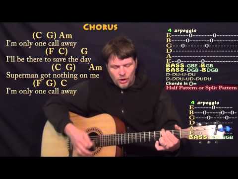 One Call Away (Charlie Puth) Strum Guitar Cover Lesson in C with Chords/Lyrics