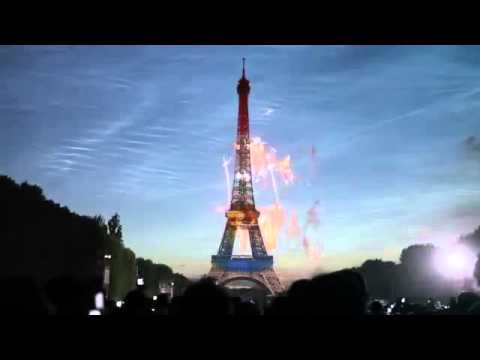 Fireworks At Eiffel Tour, 14 July 2014, HD, Part 1