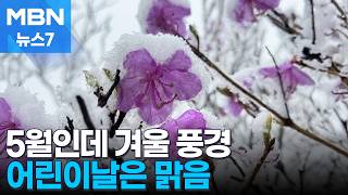 한기 지나며 5월 향로봉에 0.6cm 눈…어린이날은 맑고 화창 [MBN 뉴스7]