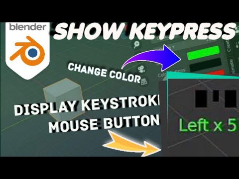 How to Display key in blender 3d -Shortcut Vur - Screen cast Keys