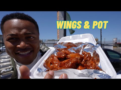 Trying Wings and Pot | Best Chicken Wings I've Had in LA....So Far!!
