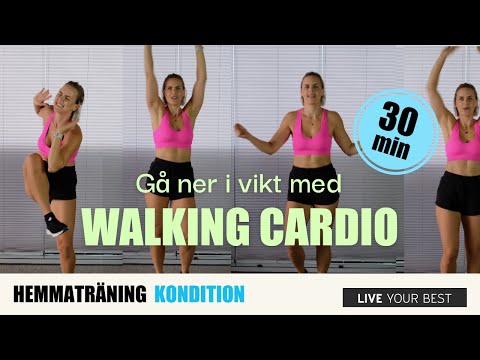 30 MIN WALKING CARDIO WORKOUT   Gå ner i vikt snabbt!