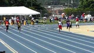 preview picture of video 'USATF NC Association JO Championships - Young Men 100m - Heat 5'