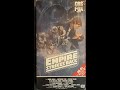Opening And Closing To Star Wars The Empire Strikes Back VHS 1988
