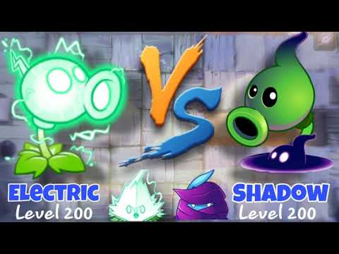 Electric Peashooter vs Shadow Peashooter max level | Plants vs. Zombies 2 - PVZ2 game