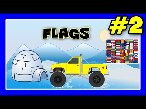 FLAGS SONG FOR KIDS - Monster Trucks with Flags of Europe, Flags for Children #2