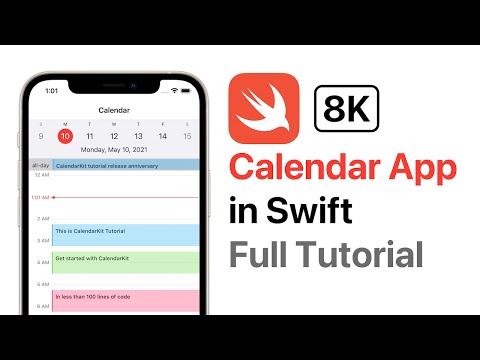 Create iOS Calendar app in Swift with CalendarKit (Full Tutorial in 8K) thumbnail