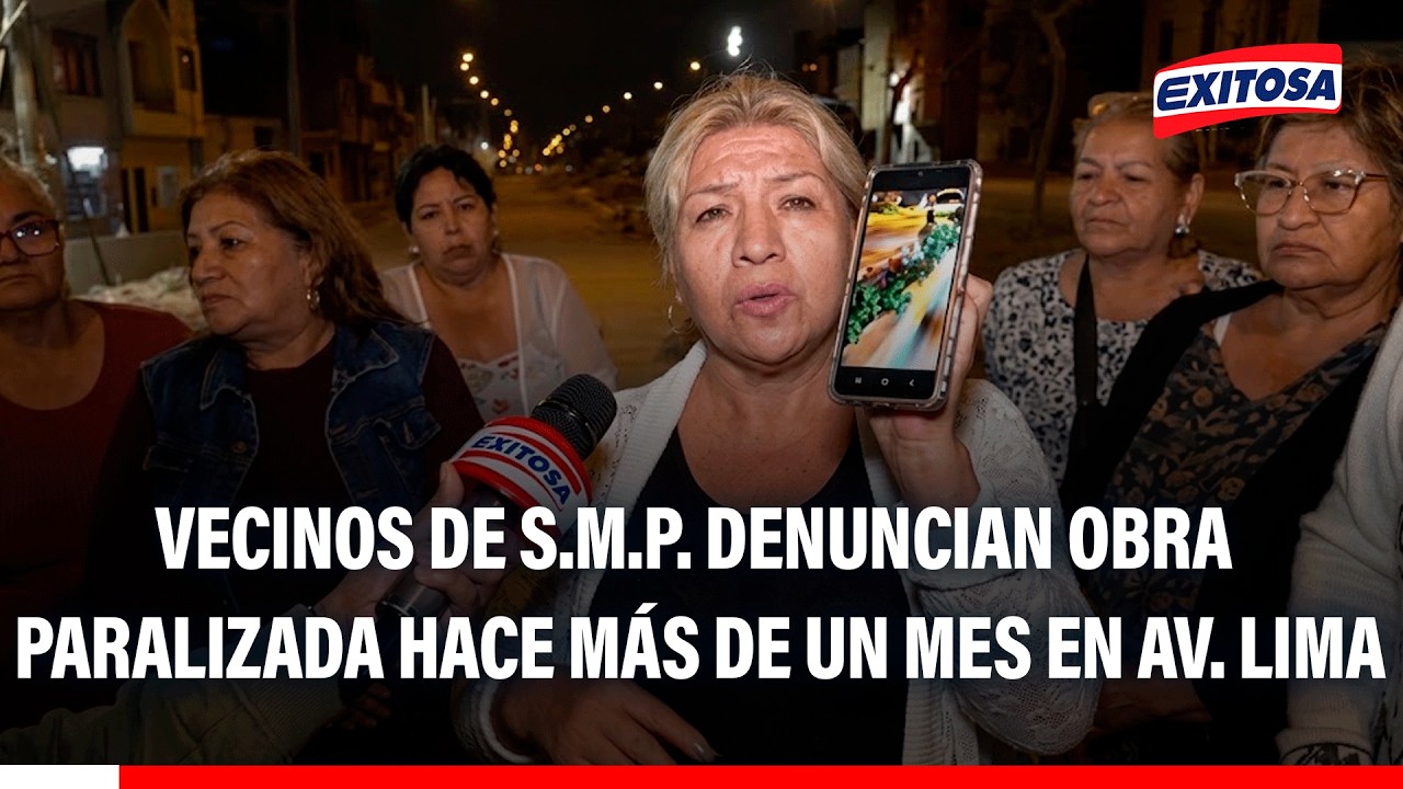 🔴🔵Vecinos de San Martín de Porres reclaman por obra inconclusa en la avenida Lima hace más de un mes