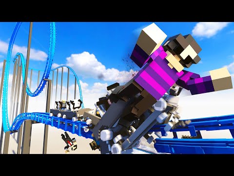 Roller Coaster CRASHES with Ragdolls - Teardown Mods Gameplay