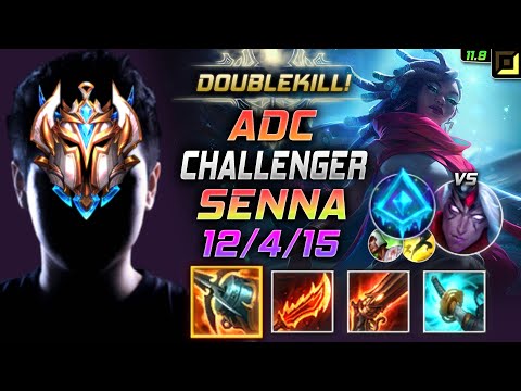 Challenger Senna ADC vs Varus - 천상계 원딜 세나 템트리 룬 크라켄 빙결 - LOL KR 11.9