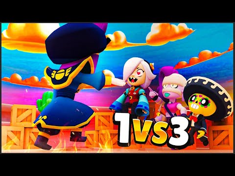 Mortis 1vs3 in Brawl Ball #2