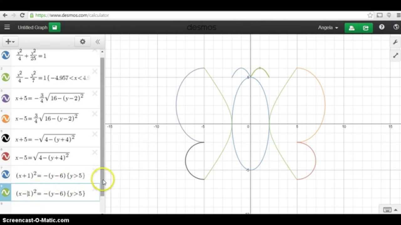 Graphing Conics Using Desmos