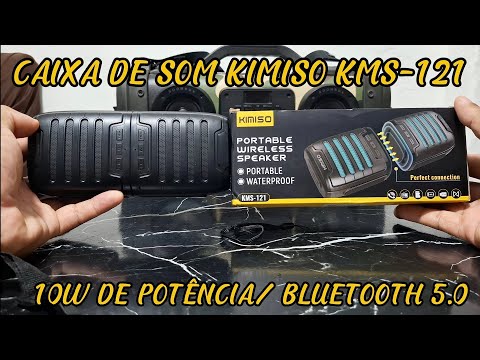 CAIXA DE SOM KIMISO KMS-121 ,10W DE POTÊNCIA BLUETOOTH 5.0 RÁDIO FM