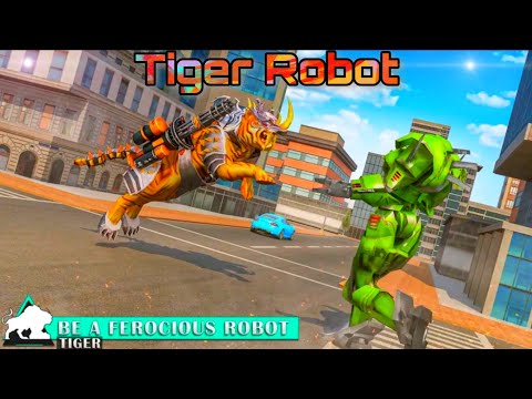 Flying Tiger Attack : Flying Bike Transformation Robot Gameplay (Action Game)