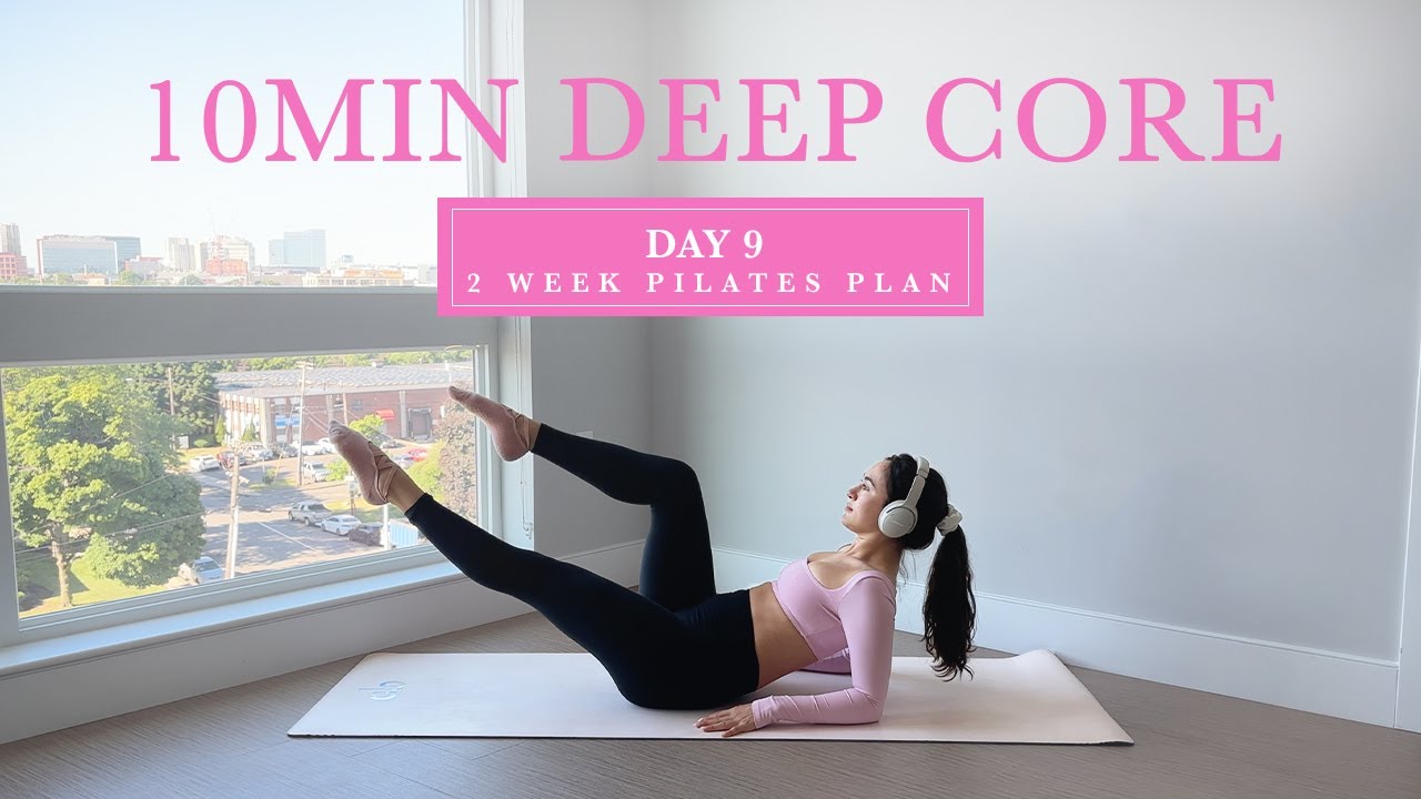 10MIN Toned Abs & Strong Deep Core Pilates //  DAY 9 - 2 Week Pilates Challenge // madeleineabeid