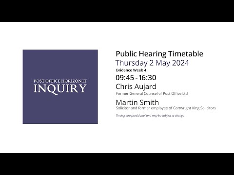 Martin Smith - Day 131 PM (02 May 2024) - Post Office Horizon IT Inquiry