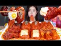 ASMR MUKBANG SPICY CHICKEN NUCLEAR FIRE NOODLE WRAP SPICY MUSHROOM SPICY FOOD EATING RECIPE
