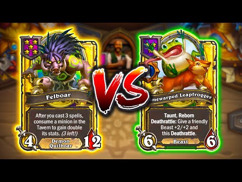 The STRONGEST DEMON BOARD Vs. The ULTIMATE LEAPER COMP | Hearthstone Battlegrounds