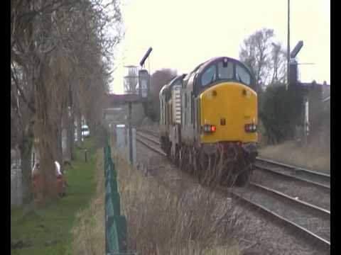 2ndJan14 37194/606 Thrash on Heysham Flasks  6C51/2 at Bare Lane & Hest Bank