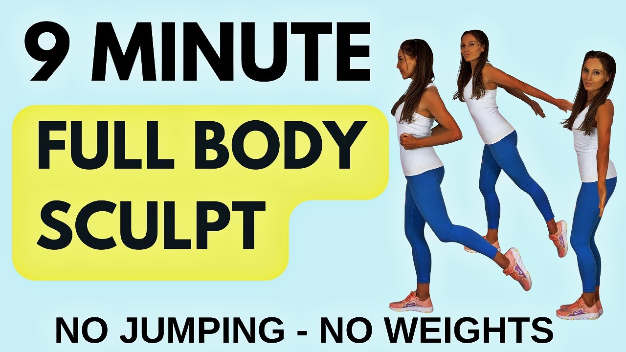 At Home Full Body Sculpt 9 Minute Workout - No Jumping and No Equipment