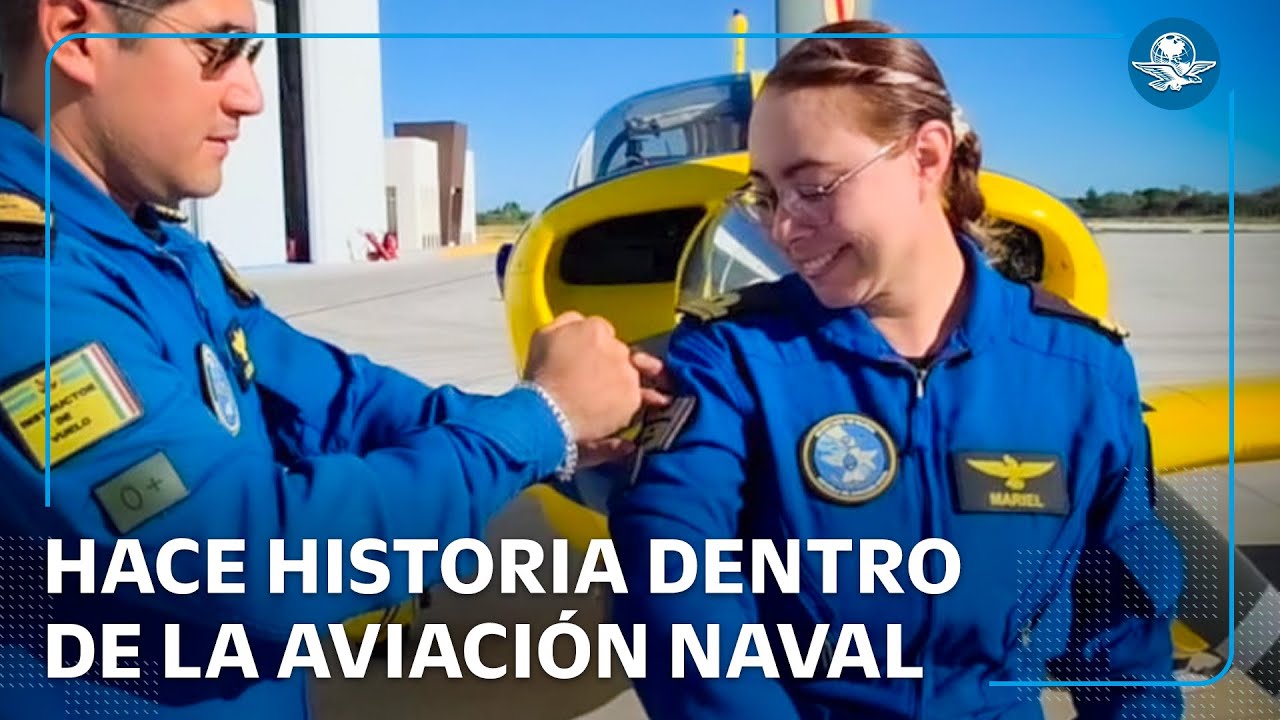 Mariel, la primera mujer instructora de vuelo que hace historia en la Marina