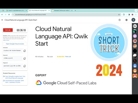 [2024] Cloud Natural Language API: Qwik Start || #qwiklabs || #GSP097 ||  [With Explanation🗣️]