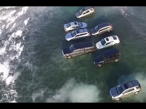 A frozen lake is the worst place to put a parking lot