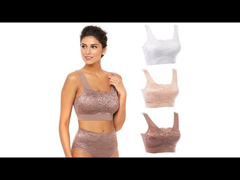 Rhonda Shear Lace Overlay 3pack Bra with Removable Pads