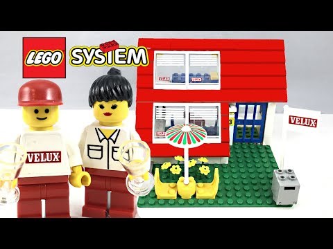 YouTube thumbnail: Rare LEGO Town House with Roof-Windows review! 1996 set 1854!