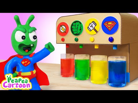 Pea Pea Became Superhero with Vending Machine Toy - Funny Stories for kids - Pea Pea Cartoon