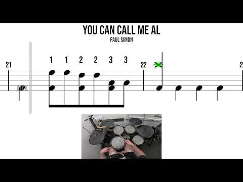 You Can Call Me Al  Paul Simon🥁 Hard Beginner Version