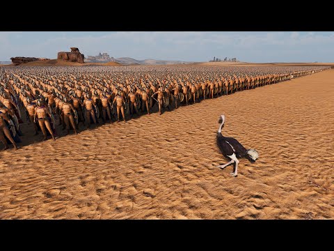 SUPER OSTRICH vs 50,000 SPARTANS - Ultimate Epic Battle Simulator 2 | UEBS 2