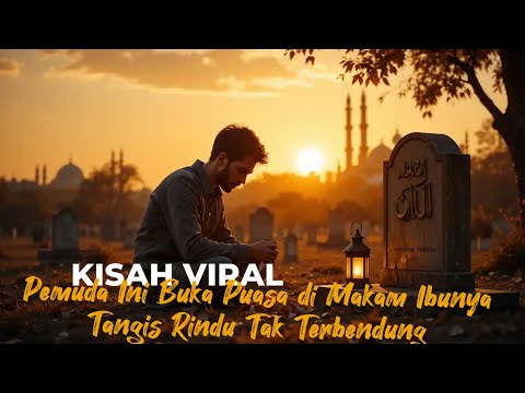 Pemuda Ini Buka Puasa Di Makam Ibunya ‼️ Tangis Rindu Tak Terbendung