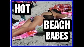 HOT GIRL TANNING SHOWS OFF FOR ME AT FOLLY BEACH | LIFE VLOG
