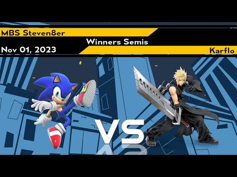 Xeno316 Winners Semis - Steven8er (Sonic) vs Karflo (Cloud) - SSBU Ultimate Tournament
