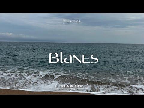 Spain, Blanes, Costa Brava.Relaxing ocean waves for your peaceful rest, February 2025.